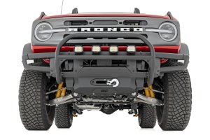 Ford Bronco Nudge Bar - Front - Rough Country - 20 Inch Single Row LED - Black - '21-'23
